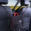 Black Car Seat Hanging Storage Bag with Pocket - Compact Organizer - 5