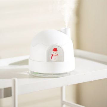 ZAY-H006 Snowman Humidifier Night Light USB Mute Mini Atomizer (White) - 1