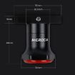 MEROCA MX2 Smart Sensor Brake Tail Light USB Charging - Black - 3