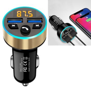 Halo Car MP3 Bluetooth Player FM Transmitter 3.1A Charger Tyrant Gold - 1
