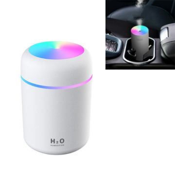 Colorful Cup Humidifier USB Car Air Purifier - White | Portable & Stylish - 1