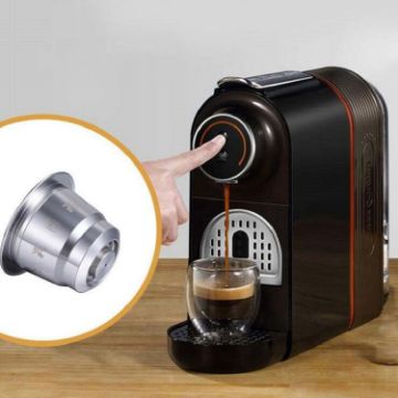 Reusable Stainless Steel Coffee Capsules with Multiple Filters (Silver) - 1