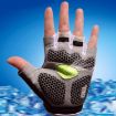 XL Yellow Cycling Shock Absorbing Anti-Slip Half-Finger Gloves - 4