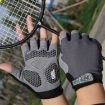 XL Black Cycling Shock Absorbing Anti-Slip Half-Finger Gloves for Fitness - 4
