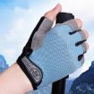 Unisex Fitness Gloves - Gym, Cycling, Yoga, Antiskid, Size S, Light Blue - 9