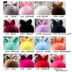 Green Fur Pom Keychains - Fake Rabbit Fur Ball Keychain - 6