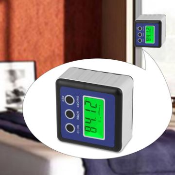 Mini Precision Magnetic Digital Tilt Box/Inclinometer - 3 Button (Blue) - 1