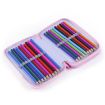 Square Two-Layer 35-Hole Sketch Colorful Lead Stationery Bag - Black - 5
