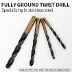 9.0mm High-Speed Steel 4341 Twist Drill 5 PCS Black Yellow Plate - 2