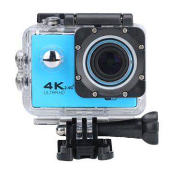4K Waterproof Action Camera - WIFI, Cycling, Diving, Helmet Cam (Blue) - 1