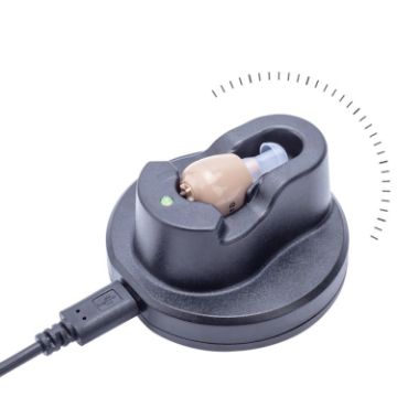 Z-12 Rechargeable In-Ear Hearing Aid with USB Cradle Charger - 1