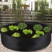 40L Black Felt Planting Barrel - 50x20cm Non-Woven Seedling Bag - 8