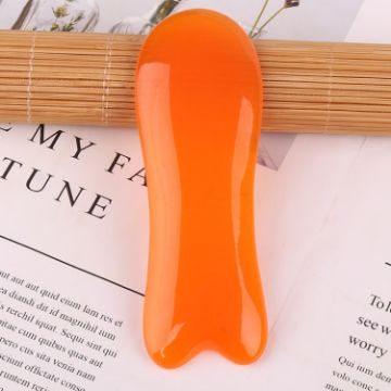 Resin Yellow Fish Plate Massage Facial Stick & Acupuncture Pen - 1