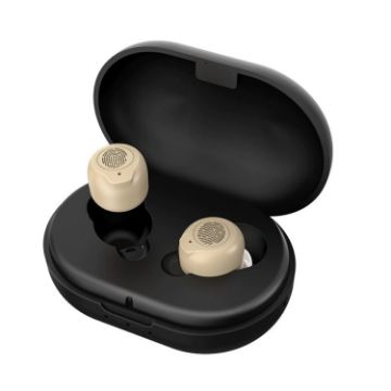 GM-305 Binaural Magnetic Rechargeable Hearing Aid - Flesh/Black - 1