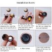 2 PCS Security Door Cat Eye HD Glass Lens 200 Wide-Angle 26mm Silver - 7