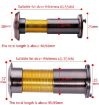 2 PCS Security Door Cat Eye HD Lens 200 Wide-Angle 26mm Red Bronze - 3
