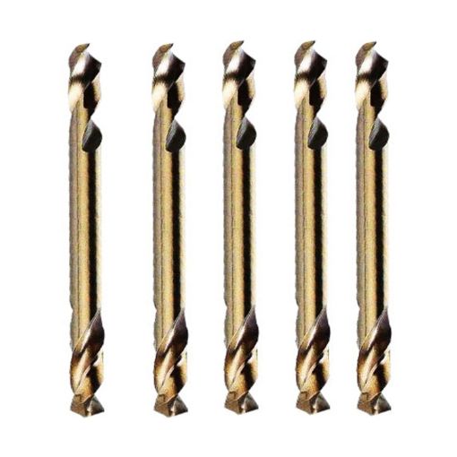 5pcs M35 Cobalt Twist Drill Bit, Double Head 3.5mm, High-Speed Steel - 1