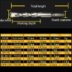 2pcs 6x100mm Triangle Handle Electric Shock Drill Bit for Wall & Soil - 7