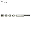 2pcs 10x110mm Triangle Handle Electric Shock Drill Bit for Wall & Soil - 1