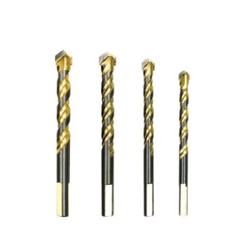 Titanium-Plated King Drill Set: 6mm, 8mm, 10mm, 12mm for Porcelain & Glass - 1