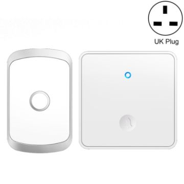 CACAZI FA50 Wireless Doorbell, Self-generating, UK Plug, White - 1