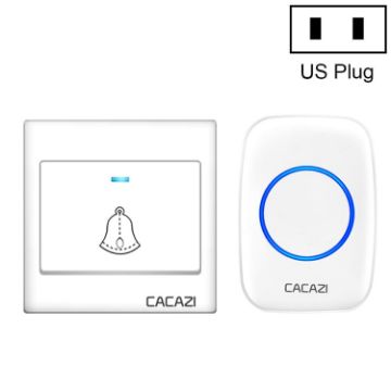 CACAZI H10 Wireless Smart Doorbell, No Battery, US Plug, White - 1