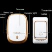 CACAZI Smart Waterproof Wireless Doorbell EU Plug Silver Pager Music - 4