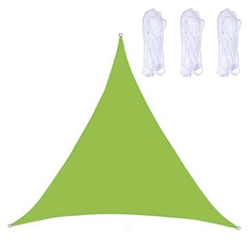 Triangle Garden Sunshade Sail Waterproof Anti-UV Canopy 2.4m Green - 1