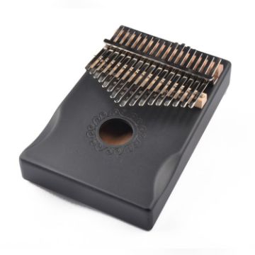17-Tone Thumb Piano Kalimba for Beginners, Black Finger Piano - 1