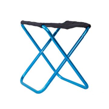 Portable Camping Folding Chair - 7075 Aluminum, 24.5x22.5x27cm, Blue - 1