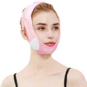 V Face Sleep Bandage Facial Firming Lifting Mask - 072 Pink - 1