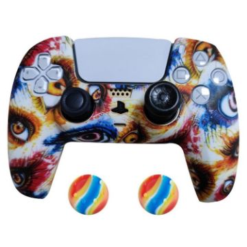 PS5 Gamepad Silicone Protective Cover 2 PCS with 22+ Hats - 1