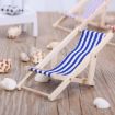 1:12 Scale Red Beach Lounge Chair Model - 2 PCS, Foldable Props - 4