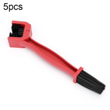 5 PCS BG-7168 Red Bicycle & Motorcycle Cleaning Brush Set, Chain Brush - 1