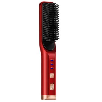 2 In 1 Curling & Straightening Mini Hair Straightener, Red - Dual-Use - 1