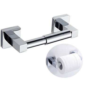 Silver Toilet Square Base Retractable Toilet Paper Holder - 1