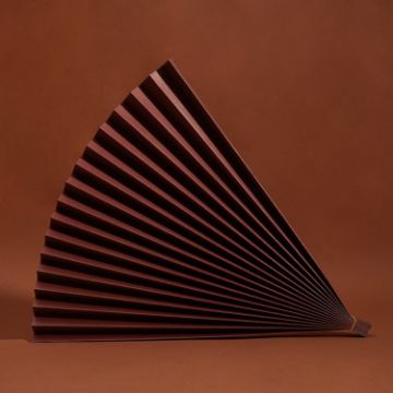 Photo Props 69x39cm Cardboard Folding Fan Background (07 Chocolate) - 1