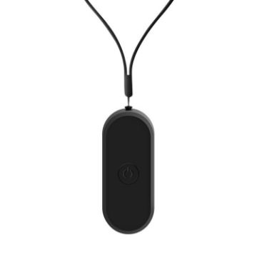 EP206 Black Hanging Neck Negative Ion Necklace Air Purifier - 1