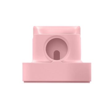 Smart Watch Charging Stand for Apple Watch - 2 In 1 Silicone Pink - 1