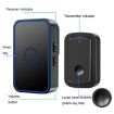 CACAZI A19 Wireless Music Doorbell, 1 for 4, No Battery, US Plug, Black - 6