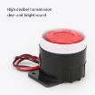 BJ-1K 12V High-Decibel Buzzer Dual Audio Siren Alarm (Red White Black) - 6