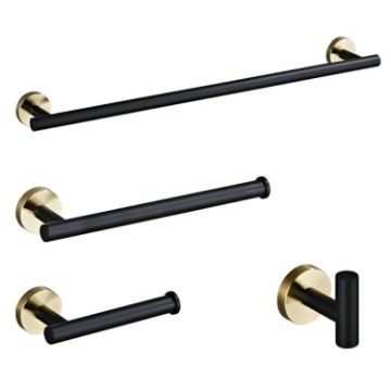 4 PCS 304 Stainless Steel Towel Rack Set - 40cm, Model 450604G - 1