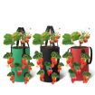 Hanging Strawberry Plant Bag, 13 Holes, 20x35cm, Red, Multi-Mouth - 2