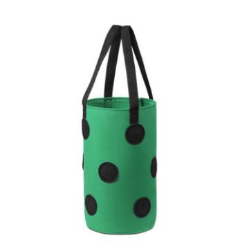 Hanging Strawberry Plant Bag, 13 Holes, 20x35cm, Green - 1