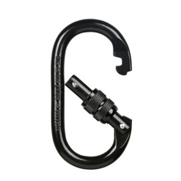 XINDA XDQ96068 Black O-Shaped Steel Climbing Carabiner Lock - 1