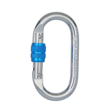 XINDA XDQ96068 Climbing Carabiner O-Shaped Steel Lock (Silver Blue) - 1