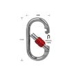 XINDA XDQ96068 Climbing Carabiner O-Shaped Steel Lock (Silver Blue) - 3