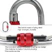 XINDA XDQ96068 Climbing Carabiner O-Shaped Steel Lock (Silver Blue) - 4