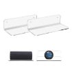 2pcs Set Transparent Speaker & Surveillance Camera Wall Bracket Holder - 1