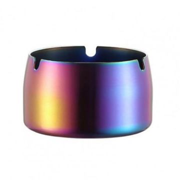 Medium Colorful Windproof Drop-Proof Thickened Stainless Steel Ashtray - 1